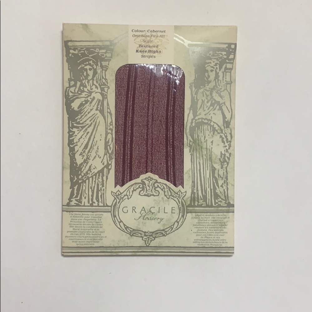 Vintage Gracile hosiery, textured kneehighs